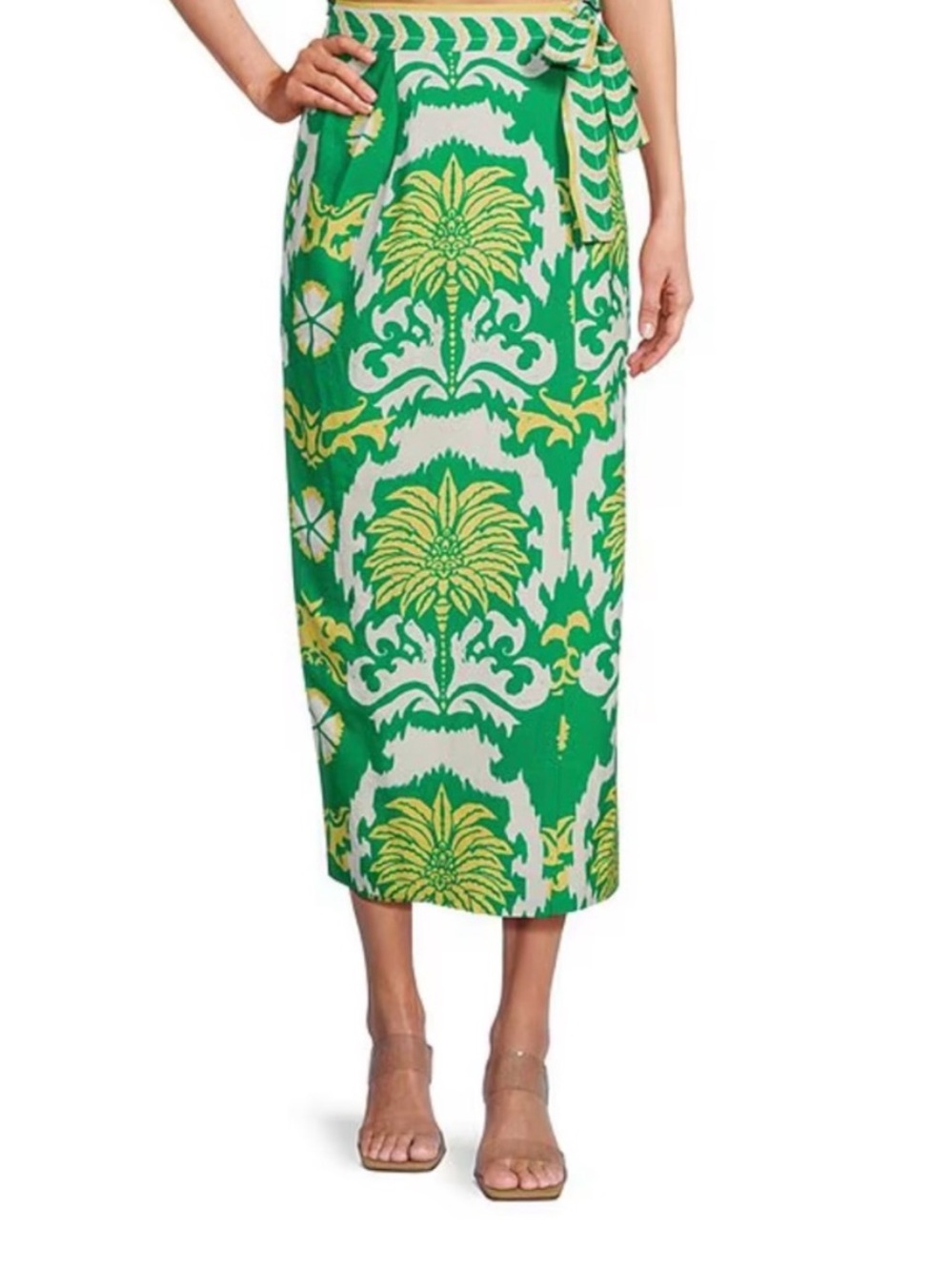 Antonio Melani Clio print midi wrap skirt